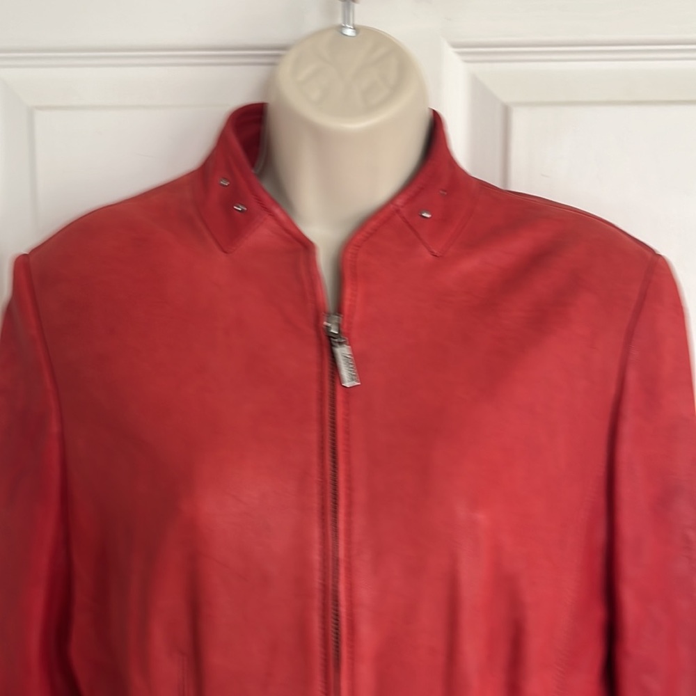 Bernardo Leather Fitted Jacket - image 2